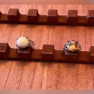 Set of 2 Unique Rings size 9, BN